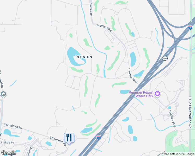 map of restaurants, bars, coffee shops, grocery stores, and more near 1033 Castle Pines Court in Four Corners
