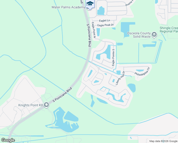 map of restaurants, bars, coffee shops, grocery stores, and more near 1128 South Beach Circle in Kissimmee
