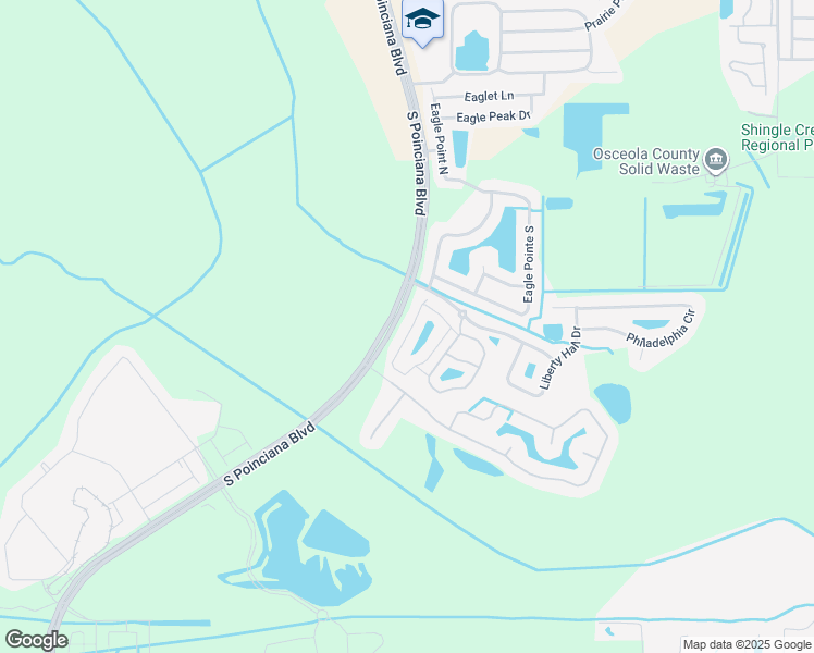 map of restaurants, bars, coffee shops, grocery stores, and more near 4765 Coral Castle Drive in Kissimmee