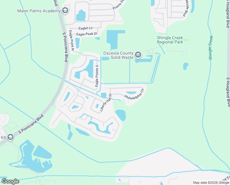 map of restaurants, bars, coffee shops, grocery stores, and more near 4436 Philadelphia Circle in Kissimmee