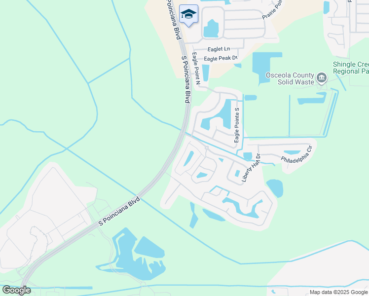 map of restaurants, bars, coffee shops, grocery stores, and more near 4765 Coral Castle Drive in Kissimmee
