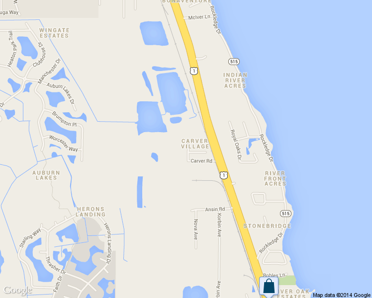 map of restaurants, bars, coffee shops, grocery stores, and more near 4600 Parker Avenue in Rockledge