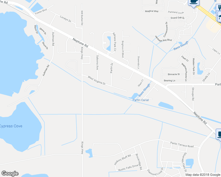 map of restaurants, bars, coffee shops, grocery stores, and more near 1802 West Virginia Drive in Kissimmee