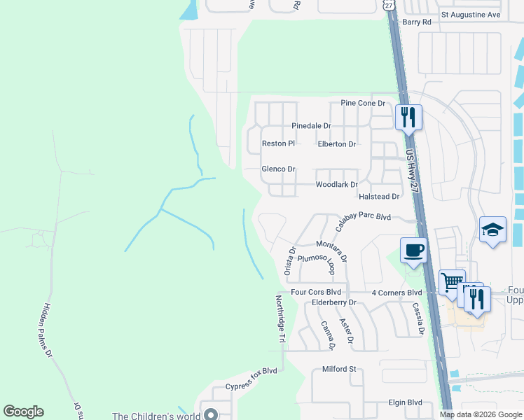 map of restaurants, bars, coffee shops, grocery stores, and more near 515 Tupelo Circle in Davenport