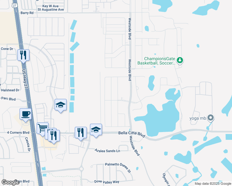 map of restaurants, bars, coffee shops, grocery stores, and more near 1152 Challenge Drive in Four Corners