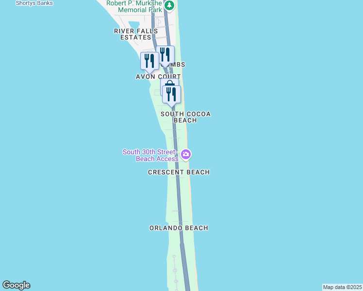 map of restaurants, bars, coffee shops, grocery stores, and more near in Brevard County