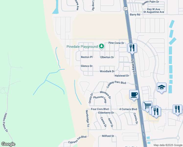 map of restaurants, bars, coffee shops, grocery stores, and more near 404 Westscott Drive in Davenport