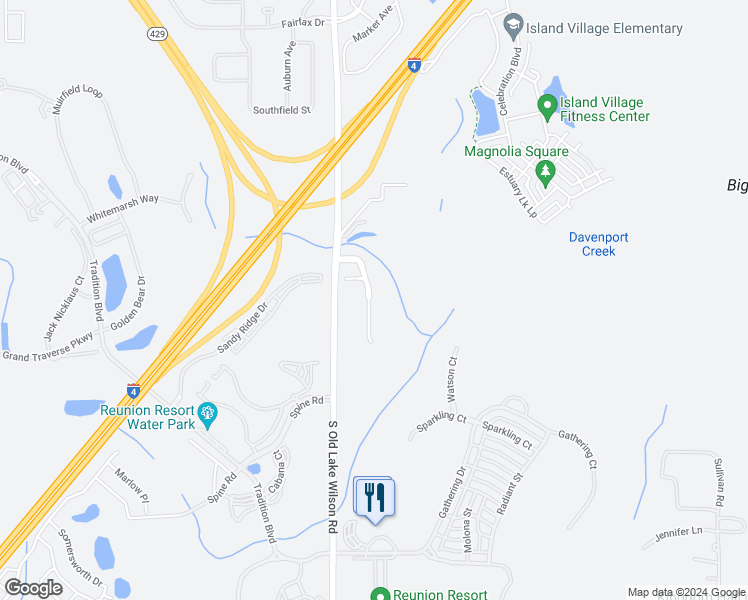 map of restaurants, bars, coffee shops, grocery stores, and more near 851 Assembly Ct in Reunion