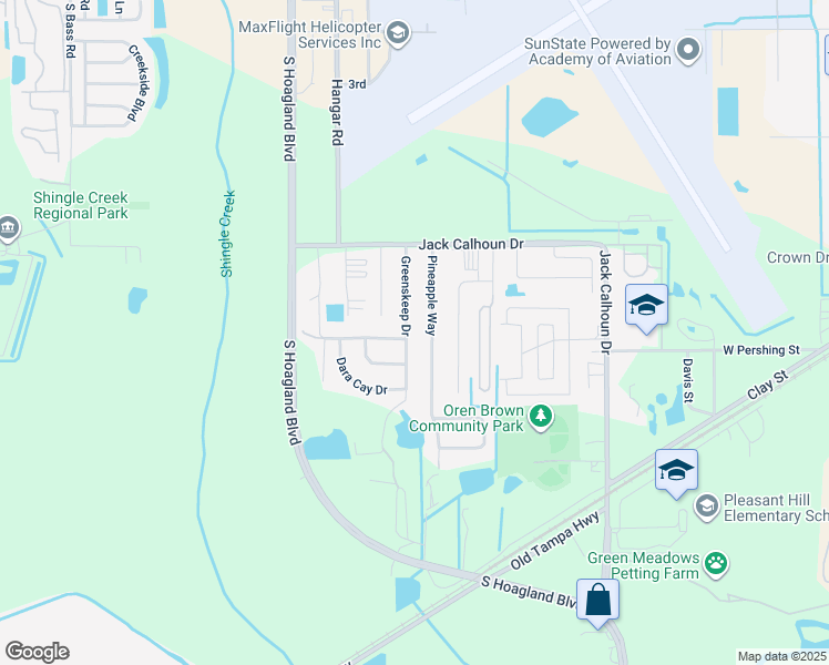 map of restaurants, bars, coffee shops, grocery stores, and more near 1089 Greenskeep Drive in Kissimmee