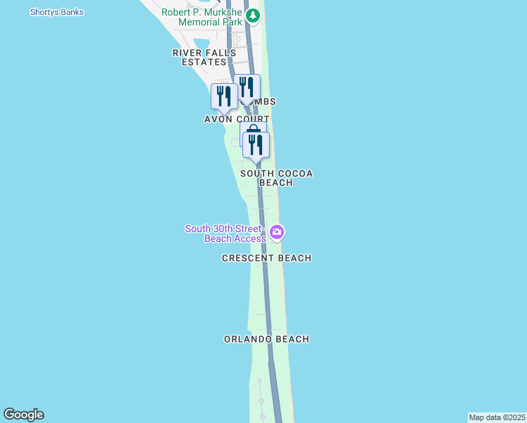 map of restaurants, bars, coffee shops, grocery stores, and more near in Brevard County