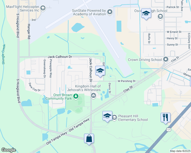 map of restaurants, bars, coffee shops, grocery stores, and more near 1313 Jack Calhoun Drive in Kissimmee
