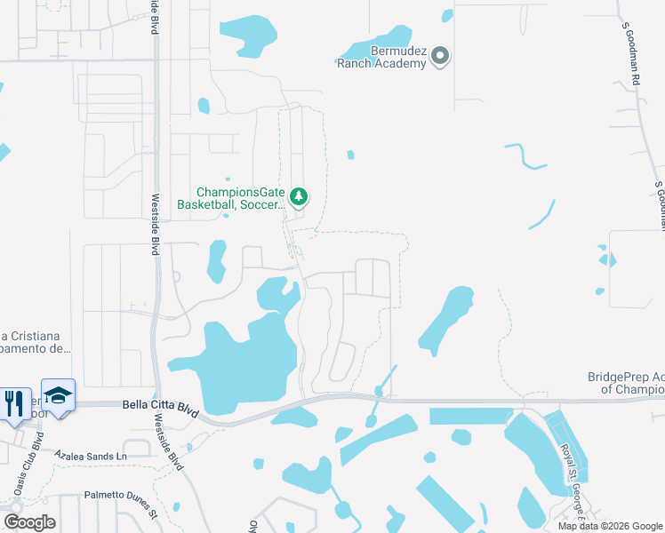 map of restaurants, bars, coffee shops, grocery stores, and more near 8833 Beth Page Lane in Davenport