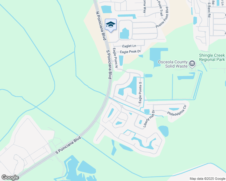 map of restaurants, bars, coffee shops, grocery stores, and more near 1056 Soaring Eagle Lane in Kissimmee