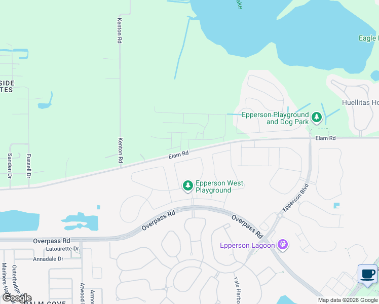 map of restaurants, bars, coffee shops, grocery stores, and more near 31598 Elam Road in Wesley Chapel