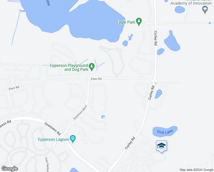 map of restaurants, bars, coffee shops, grocery stores, and more near 8569 Bower Bass Circle in Wesley Chapel