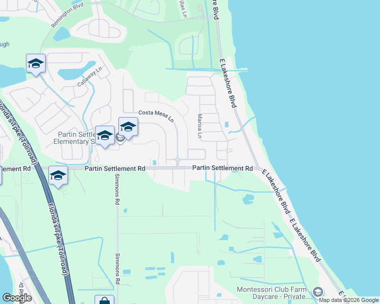 map of restaurants, bars, coffee shops, grocery stores, and more near 2955 Bonita Circle in Kissimmee