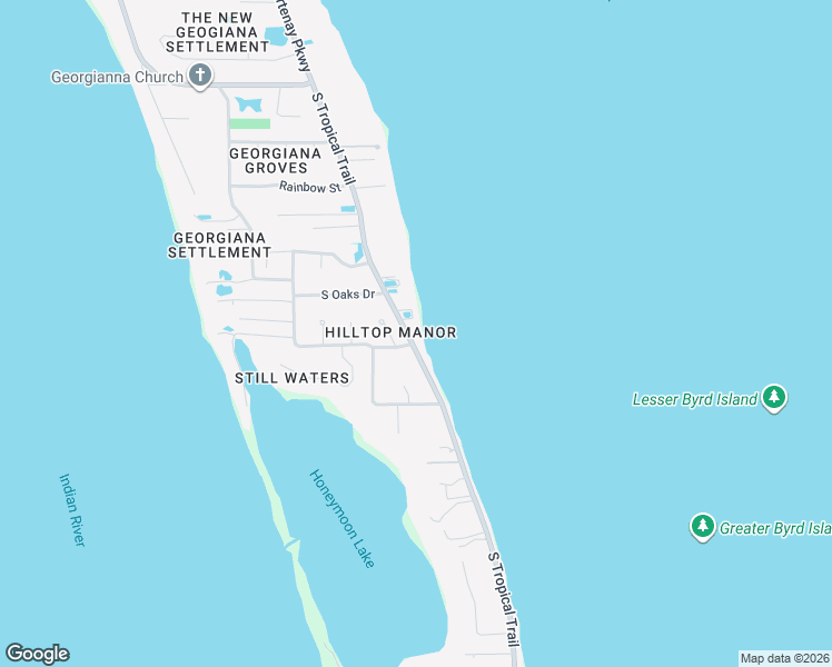 map of restaurants, bars, coffee shops, grocery stores, and more near 4290 South Tropical Trail in Merritt Island