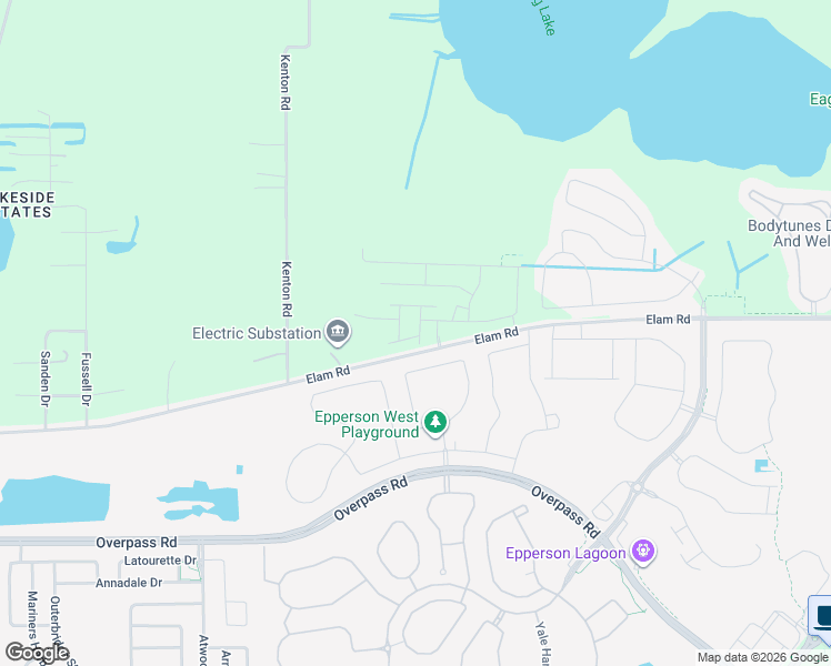 map of restaurants, bars, coffee shops, grocery stores, and more near 31518 Elam Road in Wesley Chapel