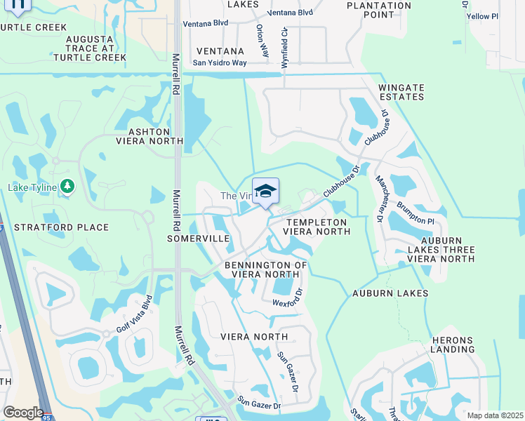 map of restaurants, bars, coffee shops, grocery stores, and more near 1700 Clubhouse Drive in Rockledge