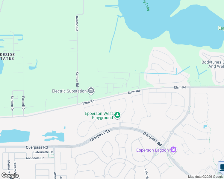 map of restaurants, bars, coffee shops, grocery stores, and more near 31518 Elam Road in Wesley Chapel