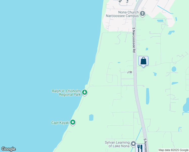 map of restaurants, bars, coffee shops, grocery stores, and more near 1059 South Lake Avenue in St. Cloud