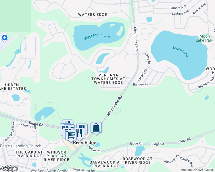 map of restaurants, bars, coffee shops, grocery stores, and more near 11703 Castine Street in New Port Richey