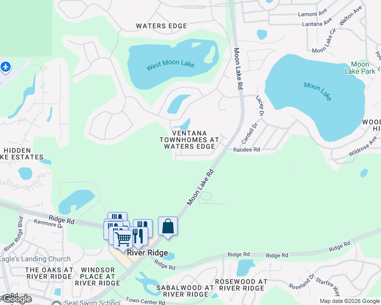 map of restaurants, bars, coffee shops, grocery stores, and more near 11703 Castine Street in New Port Richey