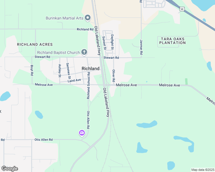 map of restaurants, bars, coffee shops, grocery stores, and more near 40709 Melrose Avenue in Zephyrhills
