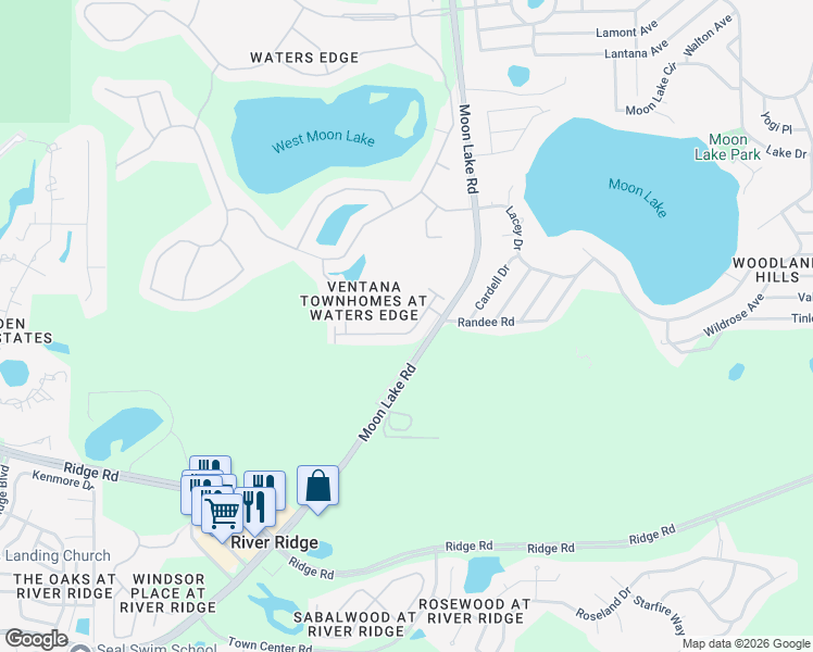 map of restaurants, bars, coffee shops, grocery stores, and more near 11817 Castine Street in New Port Richey
