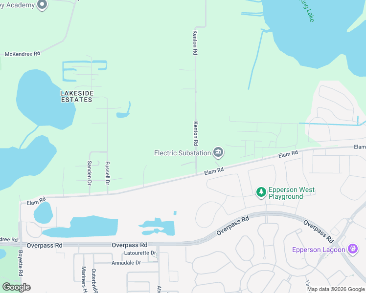 map of restaurants, bars, coffee shops, grocery stores, and more near 8529 Kenton Road in Wesley Chapel