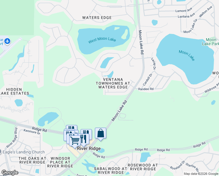 map of restaurants, bars, coffee shops, grocery stores, and more near 11703 Castine Street in New Port Richey