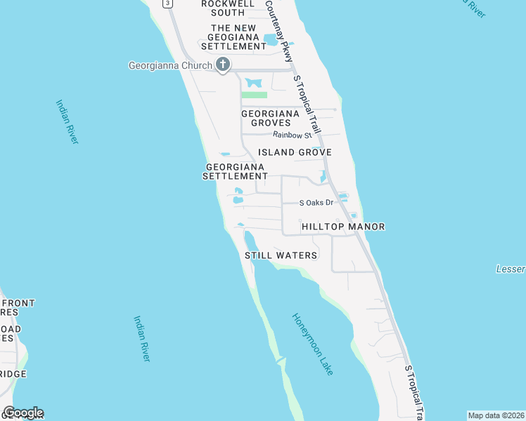 map of restaurants, bars, coffee shops, grocery stores, and more near 4265 Crooked Mile Road in Merritt Island