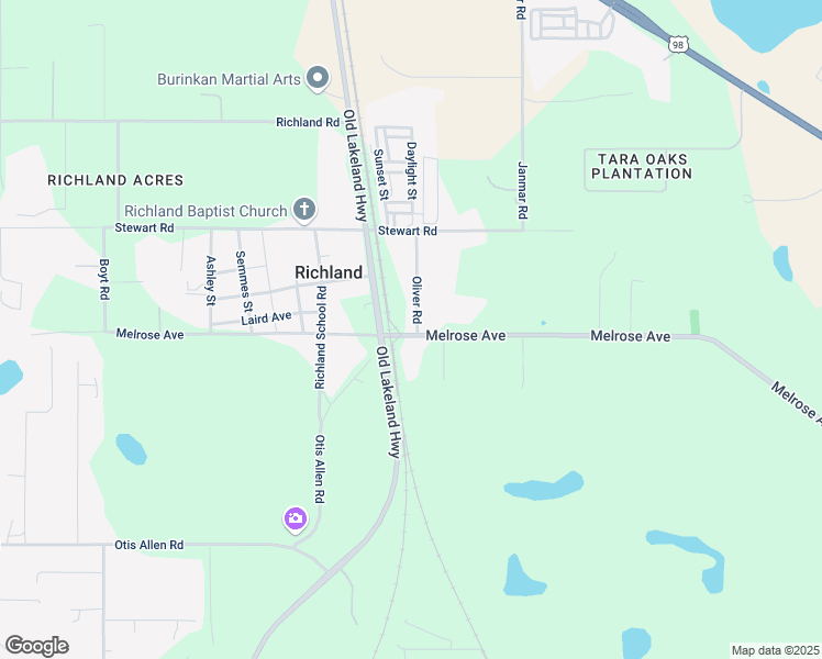 map of restaurants, bars, coffee shops, grocery stores, and more near 40709 Melrose Avenue in Zephyrhills