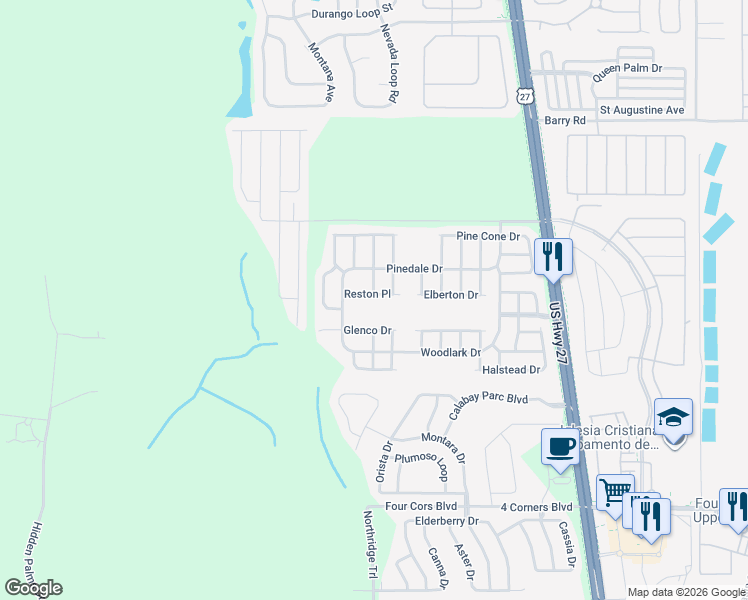 map of restaurants, bars, coffee shops, grocery stores, and more near 644 Glenco Drive in Davenport