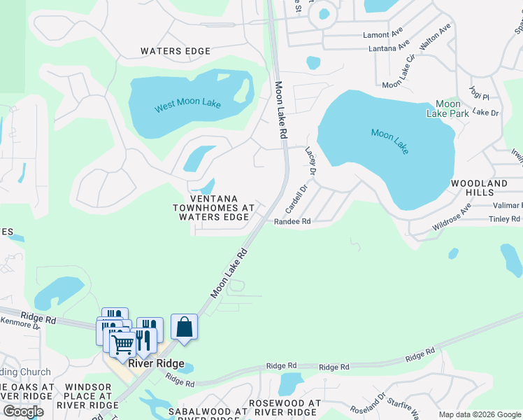 map of restaurants, bars, coffee shops, grocery stores, and more near 11904 Castine Street in New Port Richey