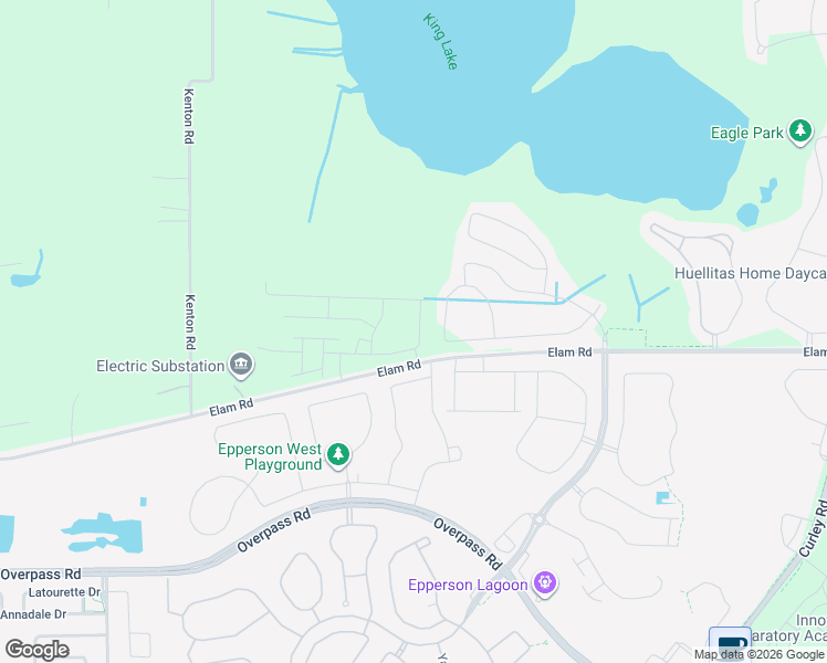 map of restaurants, bars, coffee shops, grocery stores, and more near 31534 Elam Road in Wesley Chapel