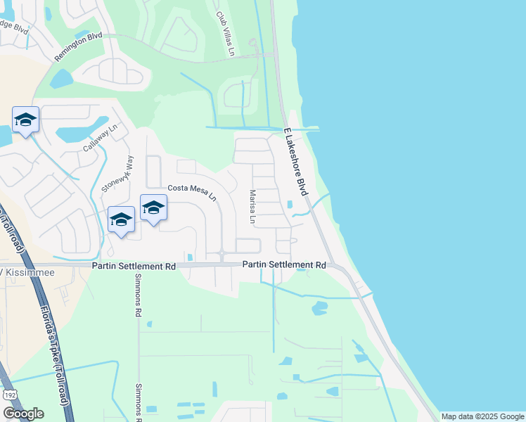 map of restaurants, bars, coffee shops, grocery stores, and more near 979 Marisa Lane in Kissimmee
