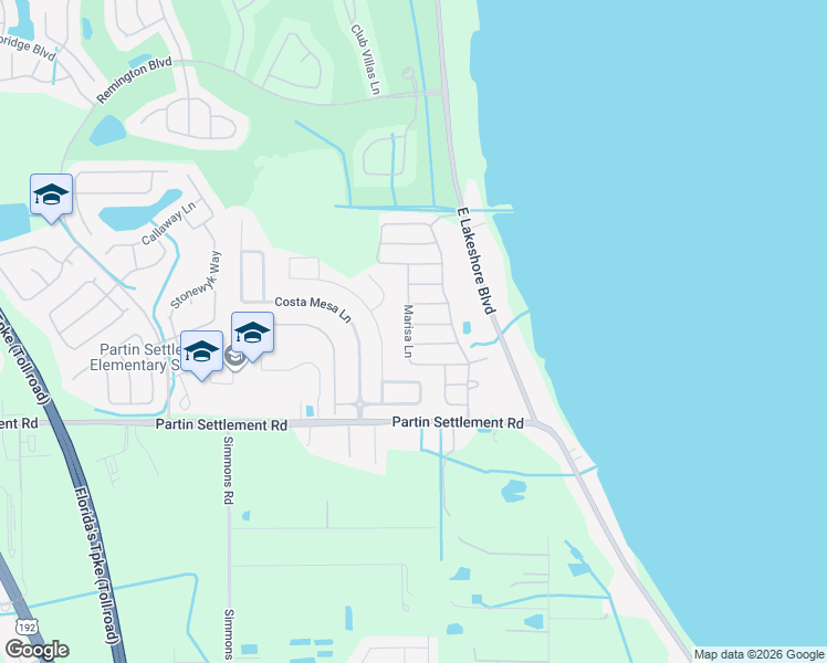 map of restaurants, bars, coffee shops, grocery stores, and more near 3007 Lady Mae Lane in Kissimmee