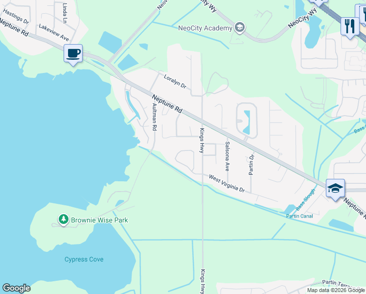 map of restaurants, bars, coffee shops, grocery stores, and more near 1674 Starfish Street in Kissimmee