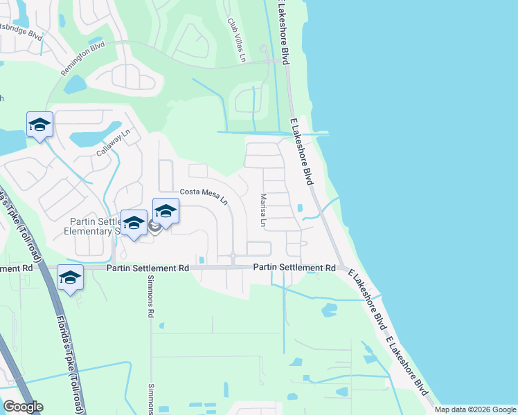 map of restaurants, bars, coffee shops, grocery stores, and more near 2902 Vista Court in Kissimmee