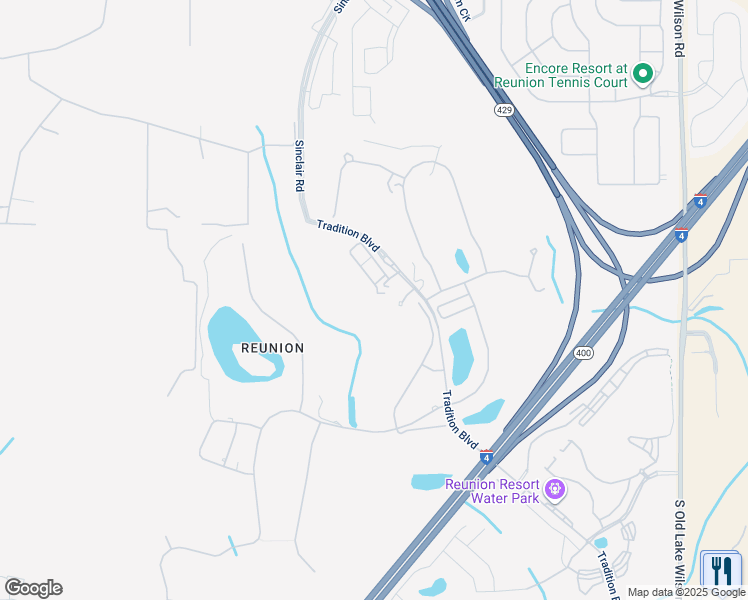 map of restaurants, bars, coffee shops, grocery stores, and more near 7880 Nicklaus Cluhouse Ln in Kissimmee