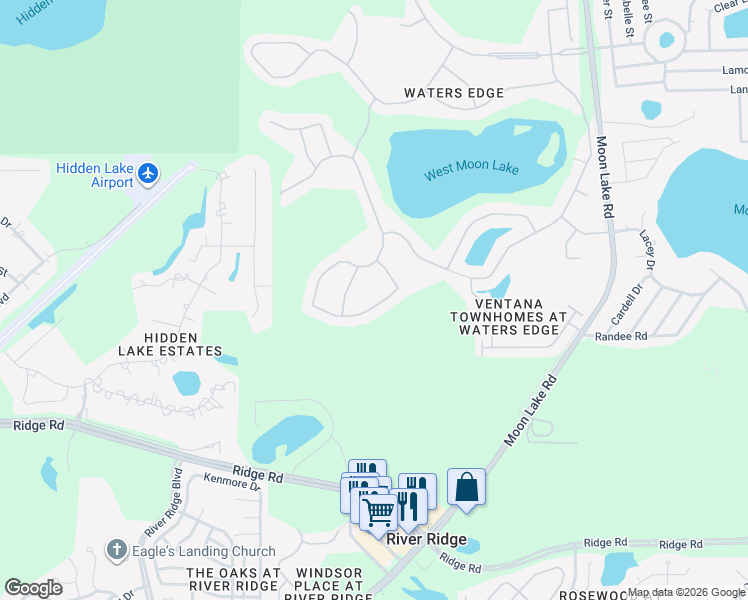 map of restaurants, bars, coffee shops, grocery stores, and more near 11333 Tayport Loop in New Port Richey