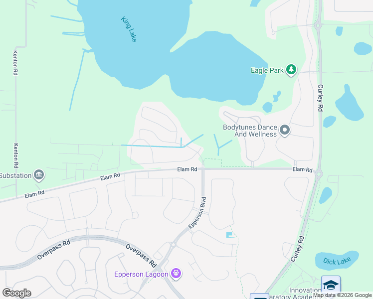 map of restaurants, bars, coffee shops, grocery stores, and more near 8638 Parsons Hill Boulevard in Wesley Chapel
