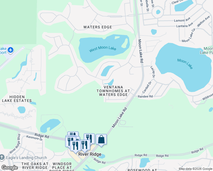 map of restaurants, bars, coffee shops, grocery stores, and more near 8614 Reedville Street in New Port Richey