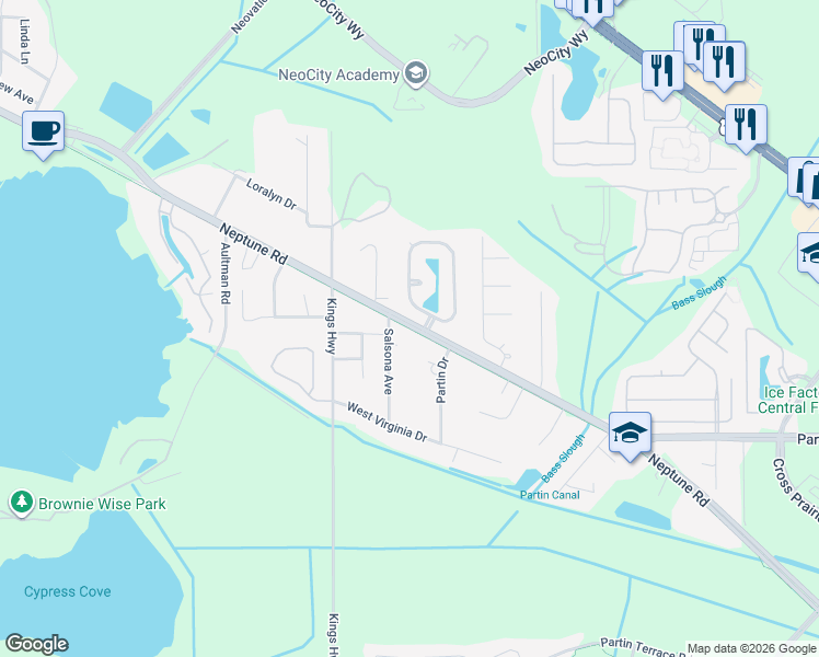 map of restaurants, bars, coffee shops, grocery stores, and more near 1788 Bill Johnston Memorial Pathway in Kissimmee