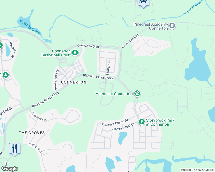 map of restaurants, bars, coffee shops, grocery stores, and more near 8109 Swiss Chard Circle in Land O' Lakes