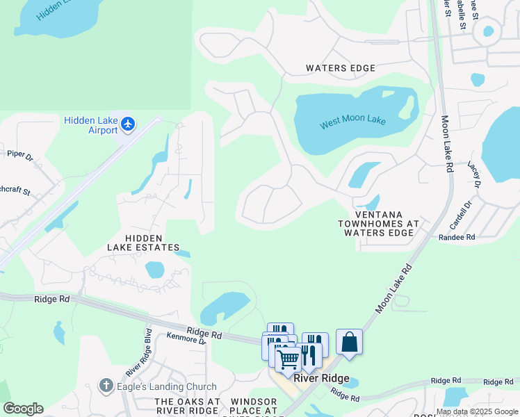 map of restaurants, bars, coffee shops, grocery stores, and more near 8613 Tenbridge Way in New Port Richey