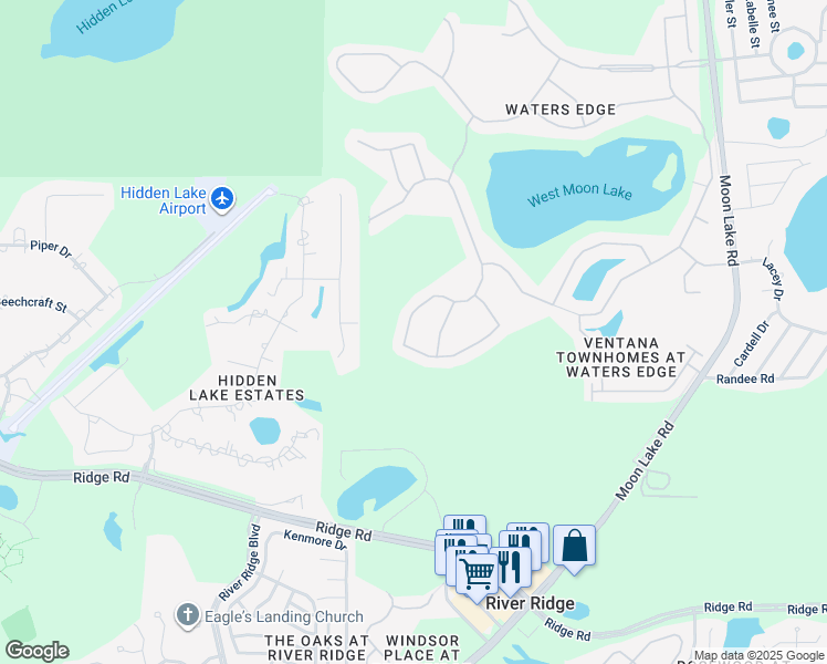 map of restaurants, bars, coffee shops, grocery stores, and more near 8613 Tenbridge Way in New Port Richey
