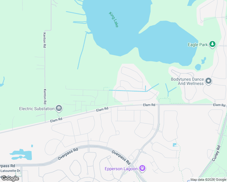 map of restaurants, bars, coffee shops, grocery stores, and more near 31540 Elam Road in Wesley Chapel