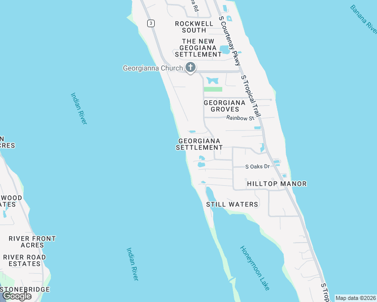 map of restaurants, bars, coffee shops, grocery stores, and more near 4205 Crooked Mile Road in Merritt Island